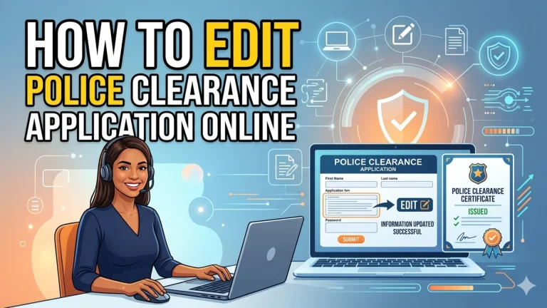 How to Edit Police Clearance Application Information Online