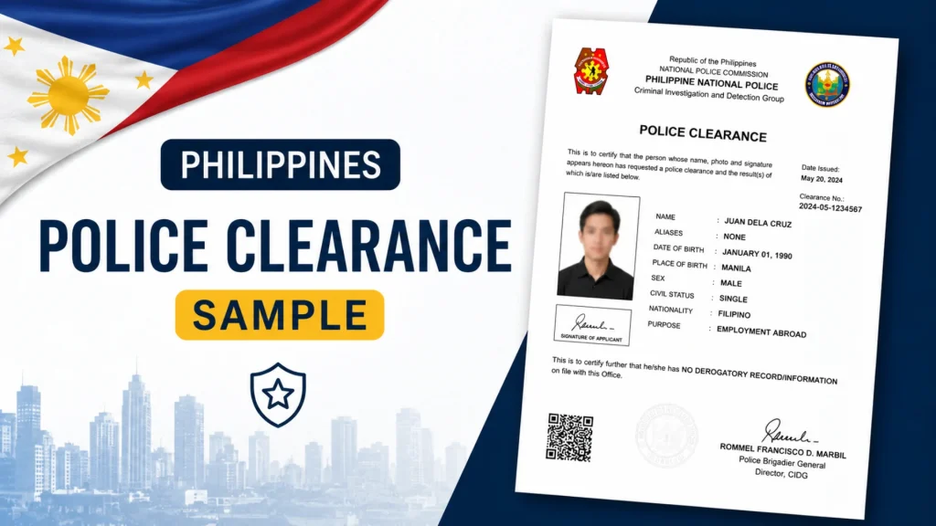 Philippines Police Clearance Sample