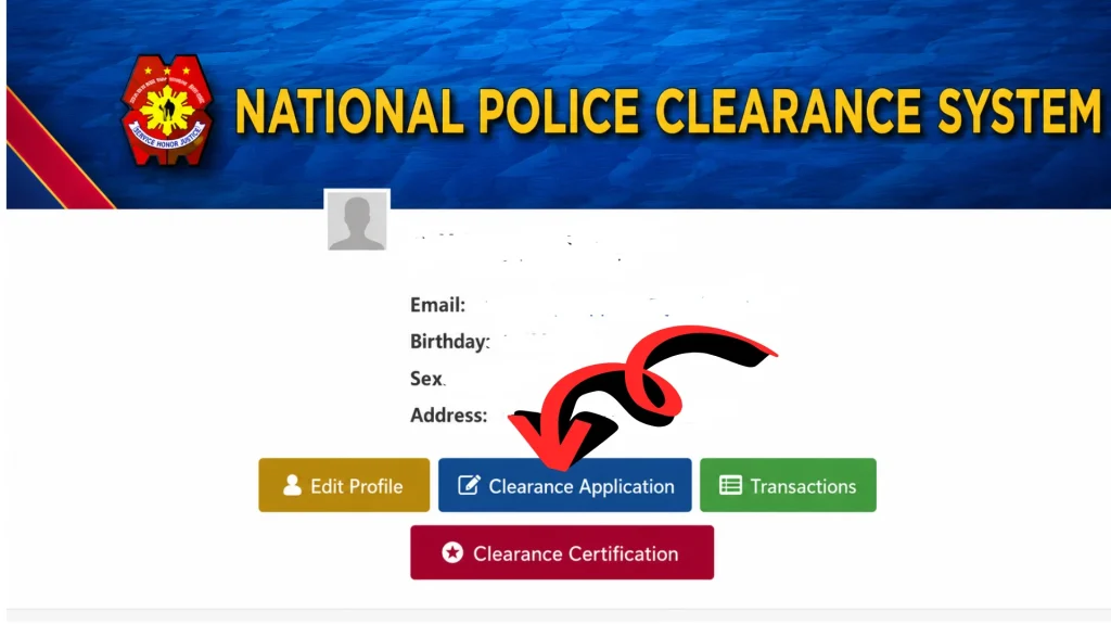 Philippines police clearance application
