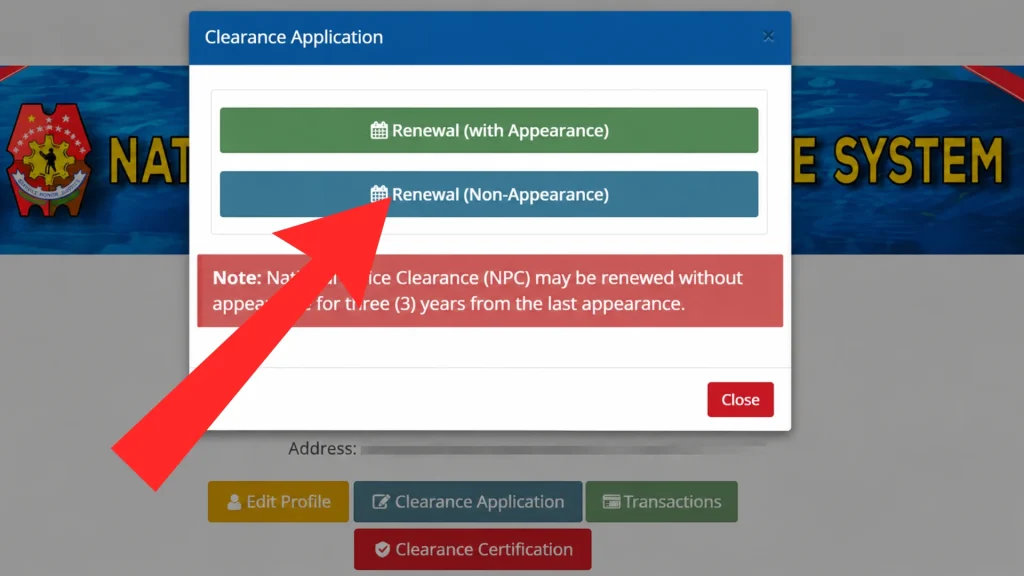 Philippines police clearance renewal without appearance