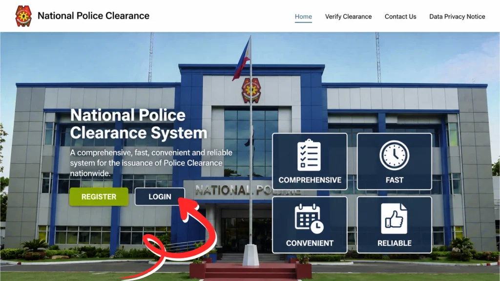 Philippines police clearance website and login