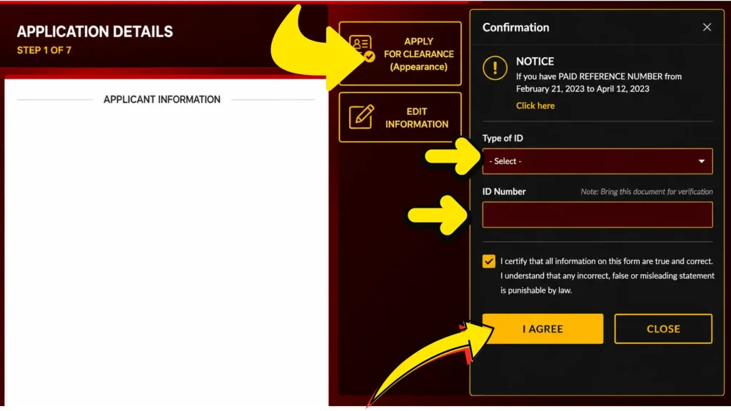 apply for NBI Clearance Online & id number